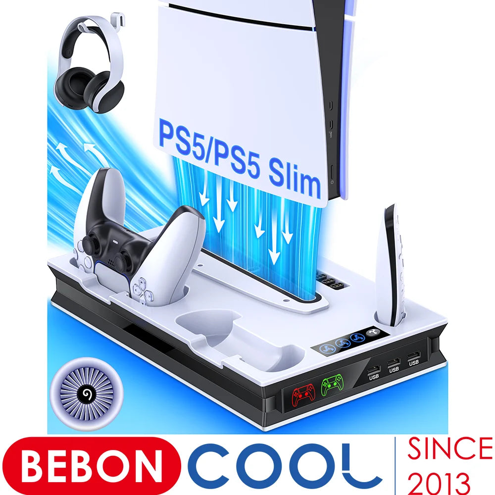 BEBONCOOL S5000 PS5 Slim/Pro Cooling Station