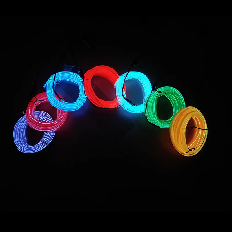 Car Interior LED Decorative Lamp EL Wiring Neon Strip